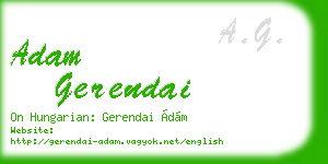 adam gerendai business card